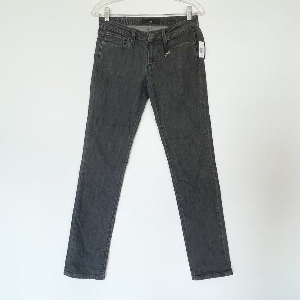 Marc Jacobs Charcoal Grey Chrissie Low Rise Skinny Jeans Denim NWT